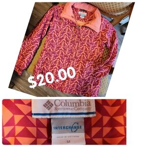 Columbia Kids' Pink and Orange Geometric Hoodie